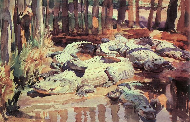 John Singer Sargent Muddy Alligators oil painting image